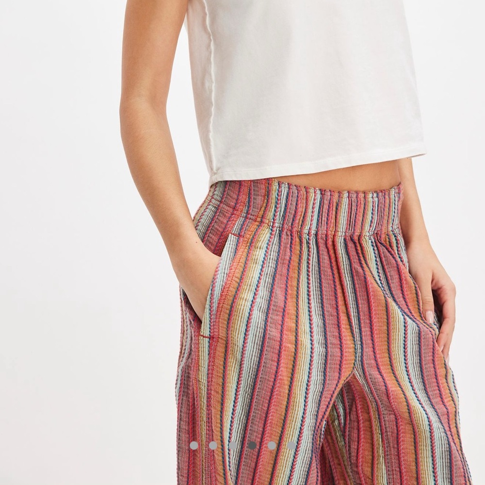 Free People Vibrant Striped Wide-Leg Pants - Picture 2 of 3